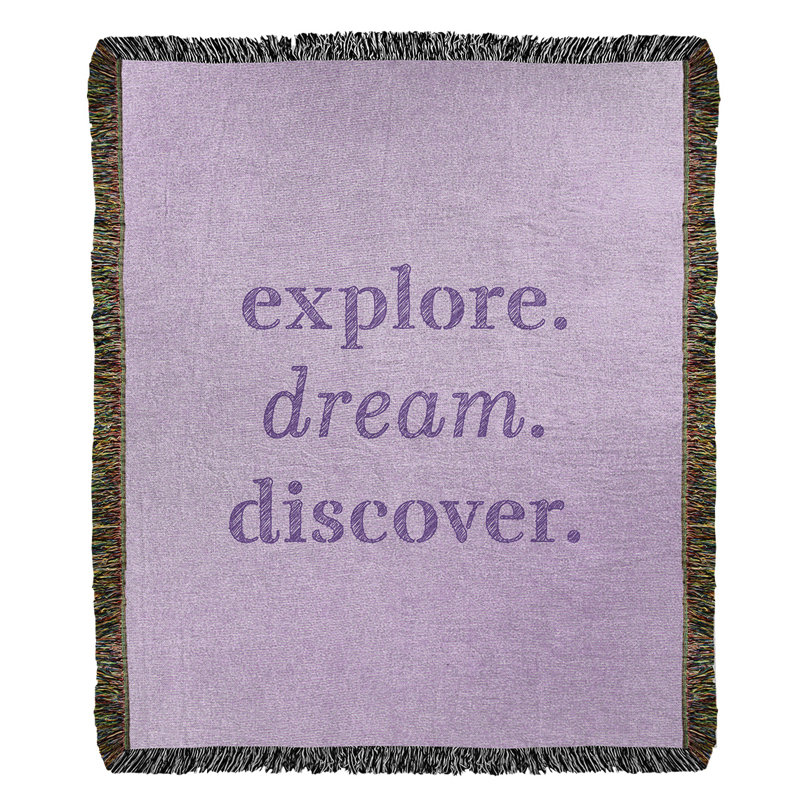Hand Woven Throw Blanket, 52" L x 37" W, Purple