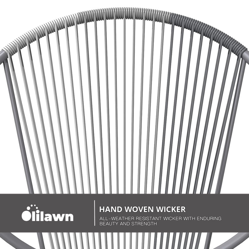 George Oliver 2 - Person Round Outdoor Dining Set, Grey
