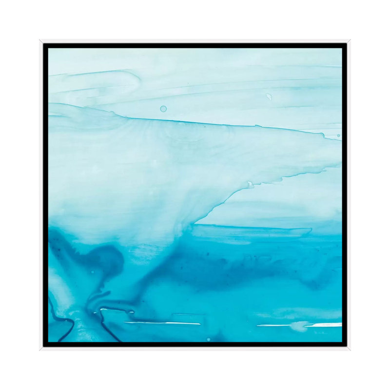 Reproduction d’art, "faire Waves I" par Ethan Harper, H 37 po x l 37 po x P 1,5 po, Toile blanche encadrée, Pas de tapis
