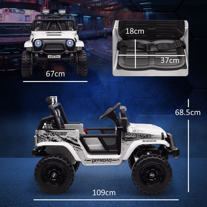 HOMCOM Battery Powered Ride On with Remote Control