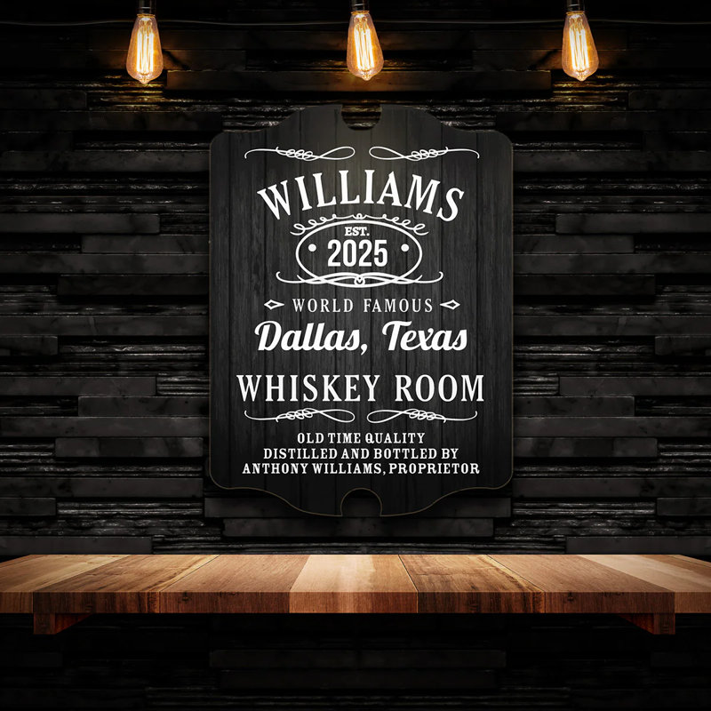 Old Fashioned Whiskey Custom Theme Room Bar Decor Sign, Yes