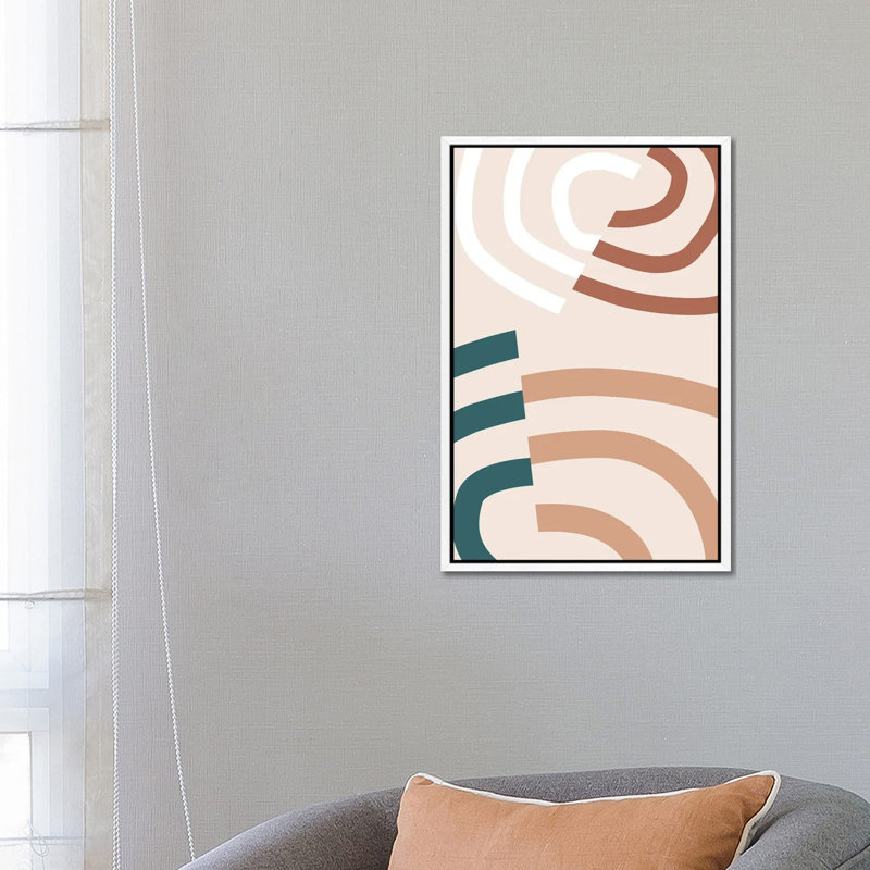 Linea VIA - Print on Canvas, 66.04 cm H x 45.72 cm W, White Framed