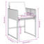  Ensemble de salle à manger de patio 16 pièces, beige, blanc crème