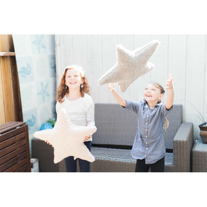 Stars Novelty Pillow Cover & Insert, Beige