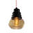 1 - Light Black/Red Single Pendant