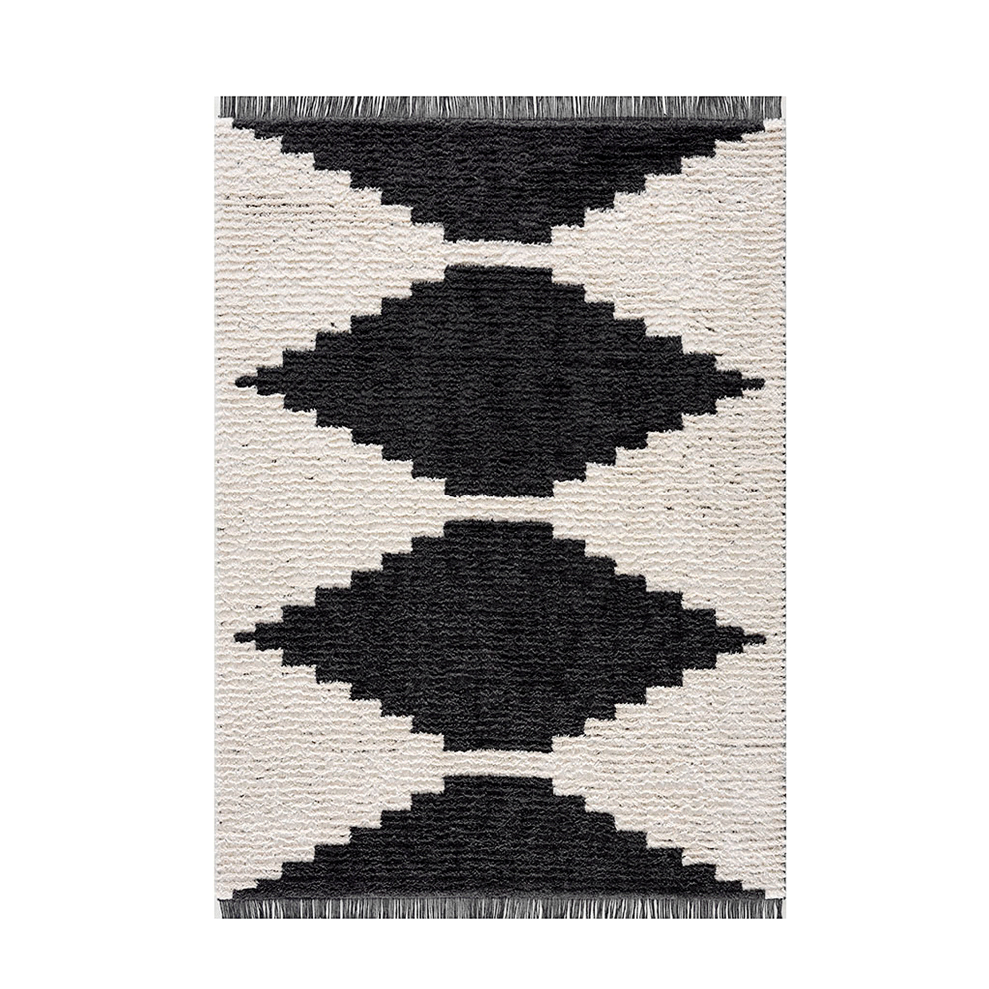 Union Rustic Area Rug, Black & Ivory Modern | Wayfair