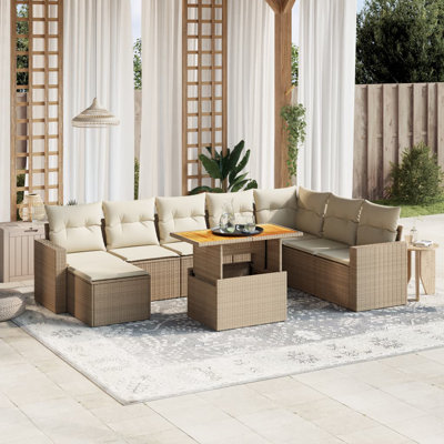 Ensemble de canapé de jardin Vidaxl beige