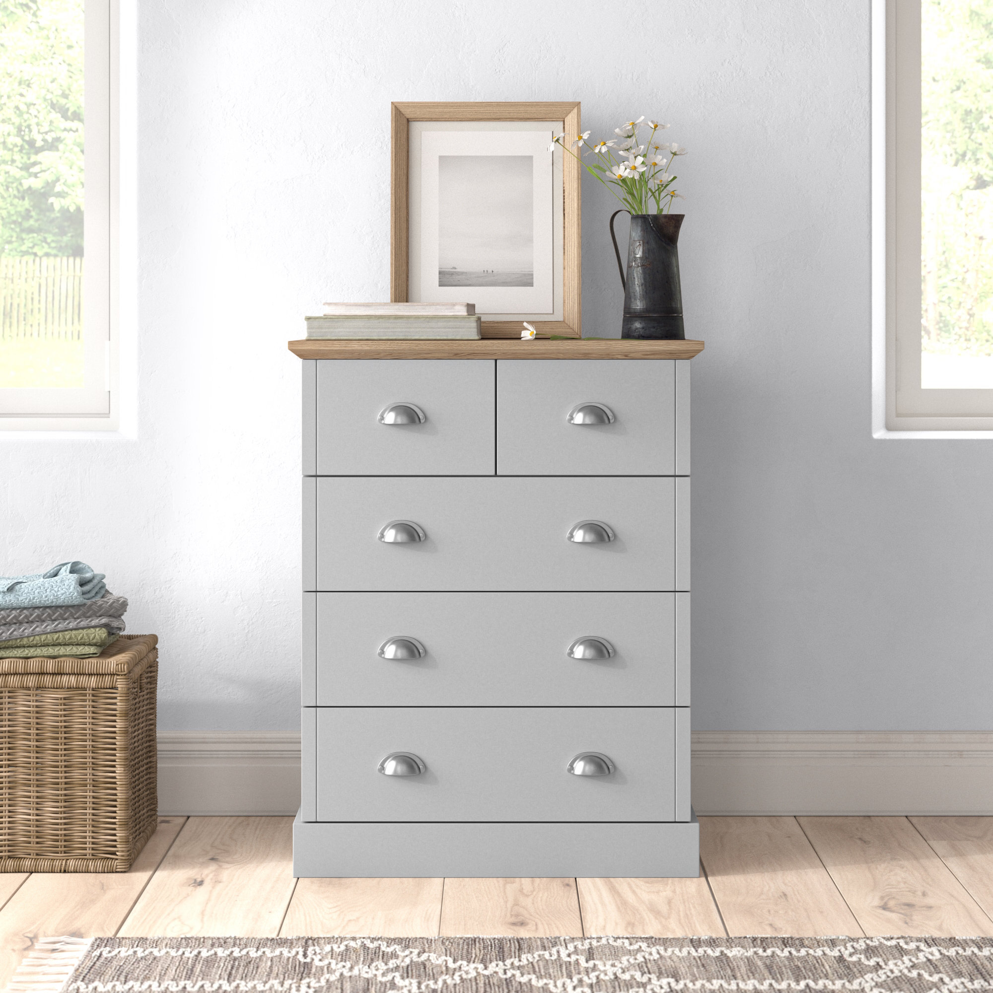 Fernleaf Brielle 5 Drawer Chest of Drawers Reviews Wayfair