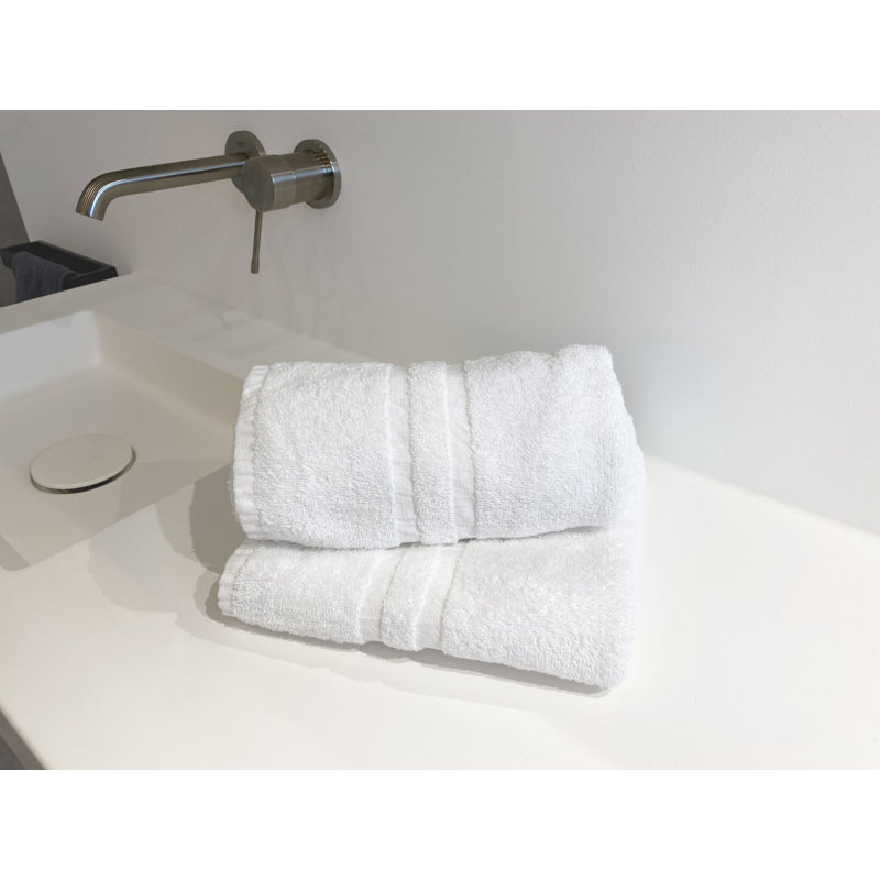Midweight Hand Towel, White