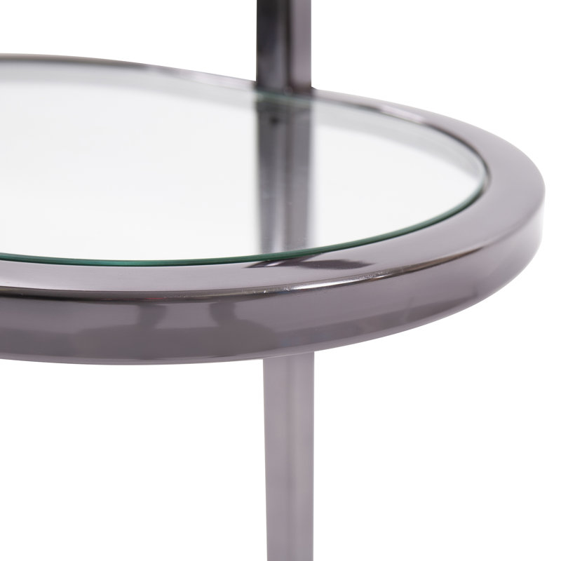 Calila Glass Tray Top End Table