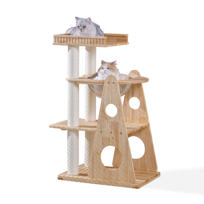Simple Style Solid Wood Cat Tree