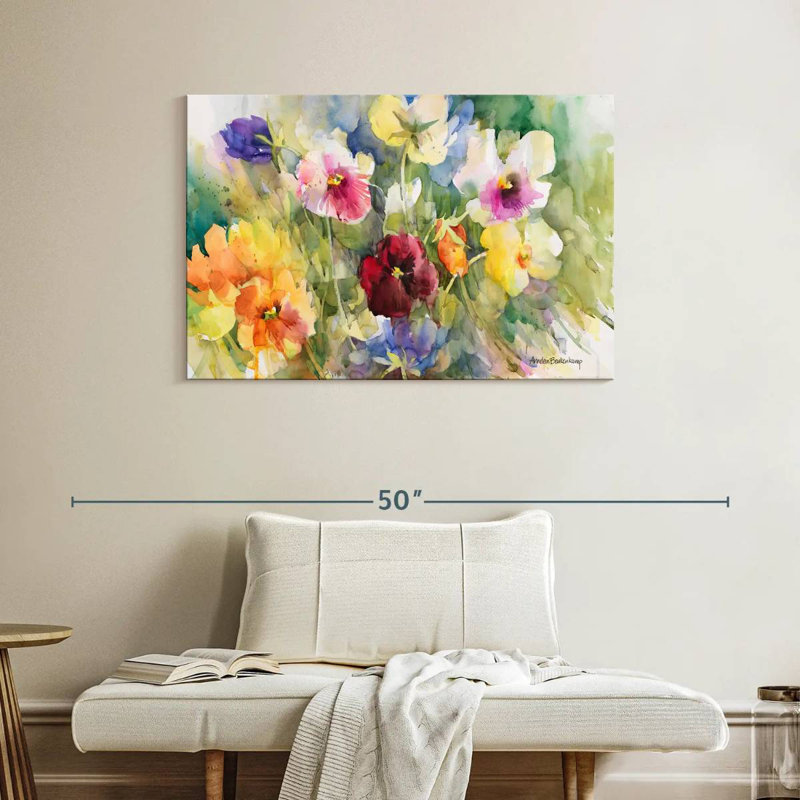 Harnek Pansies Posing, 26" H x 39" W