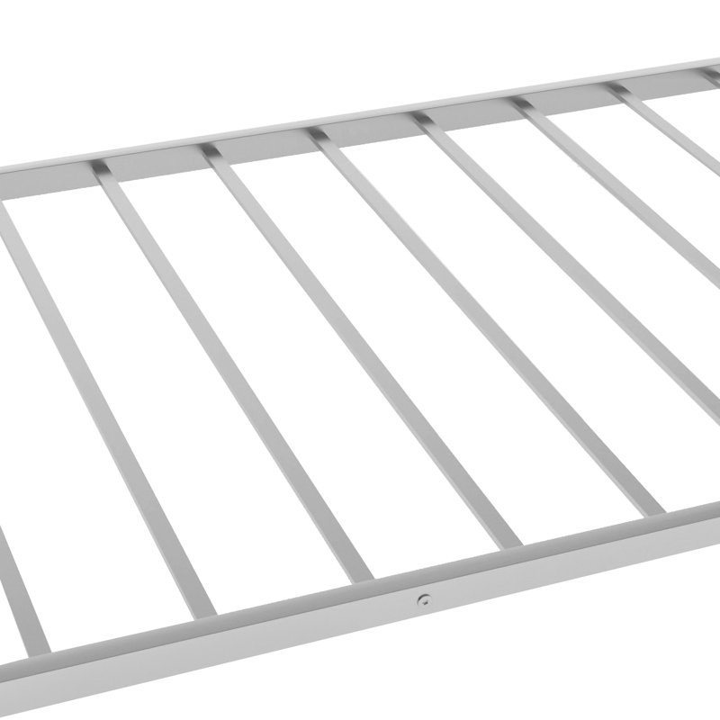 Amedio Kids Twin Over Twin Over Twin Bunk Bed, Silver