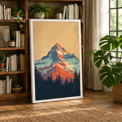 Mountains at Sunrise Modern - Wrapped Canvas
