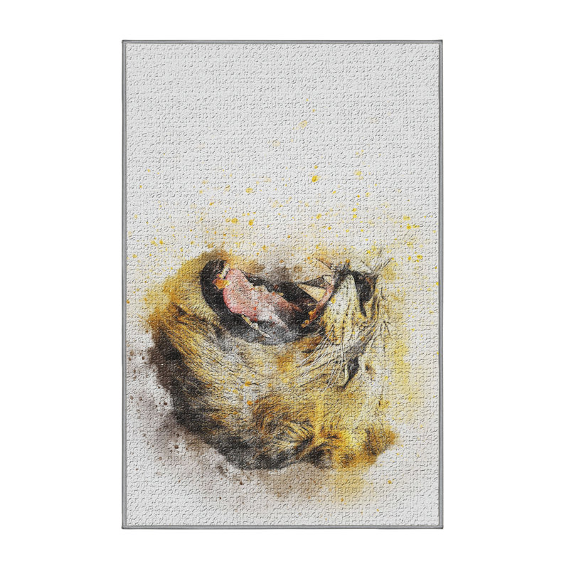Tapis jaune lion, Rectangle 3 pi x 5 pi