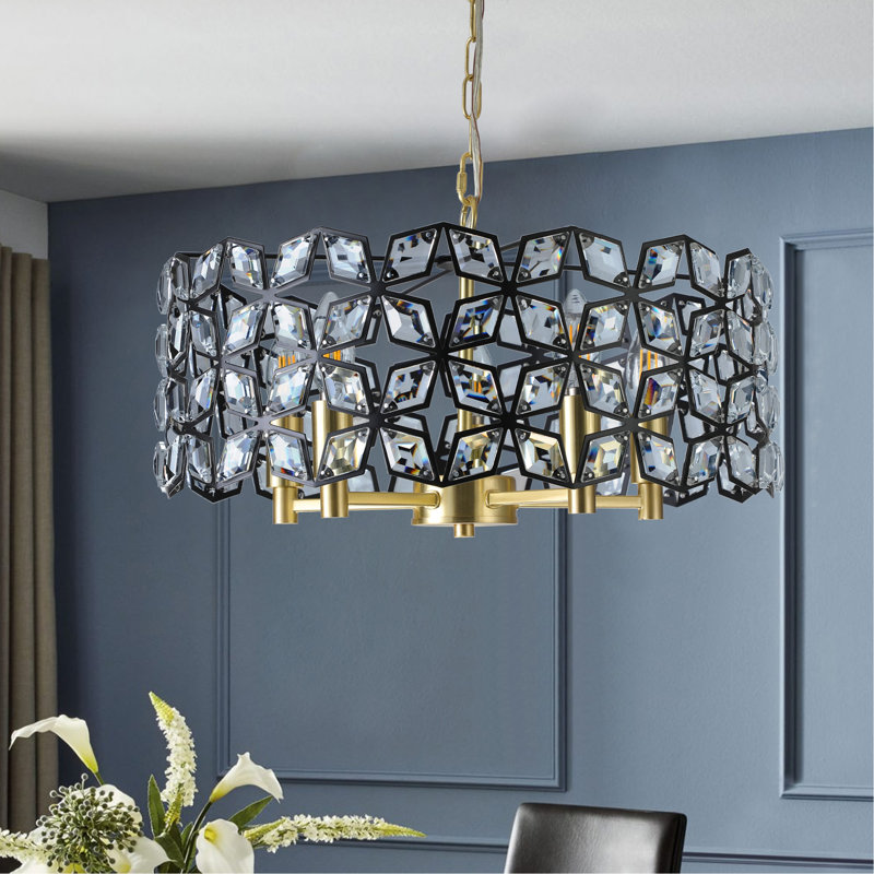 Kamta Crystal Drum Chandelier