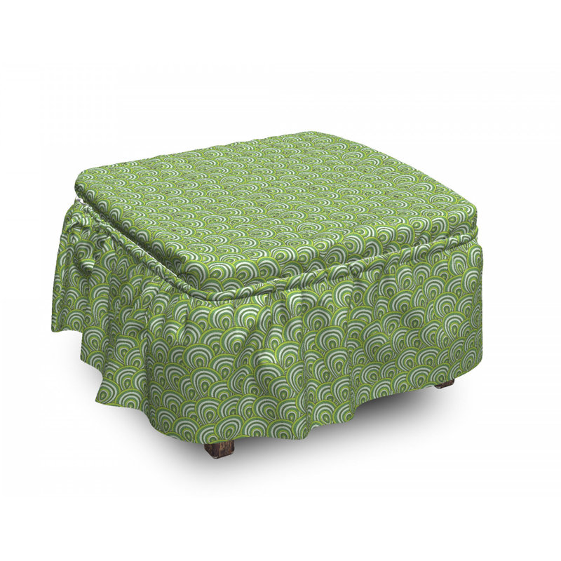 Housse pour repose-pieds peacock cercles