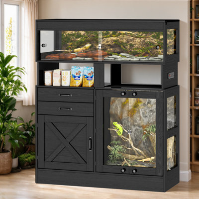 Reptile Enclosure 48 in. x 18.1 in. x 63.9 in. Acrylic and Particle Board / Chipboard Reptile Terrarium