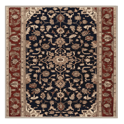 Machine Washable Persian Brown Area Rug