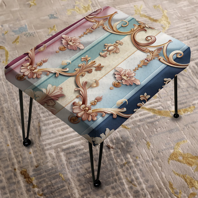 Royal Royal Striped Embrace - Repose-pieds rectangulaire rayé