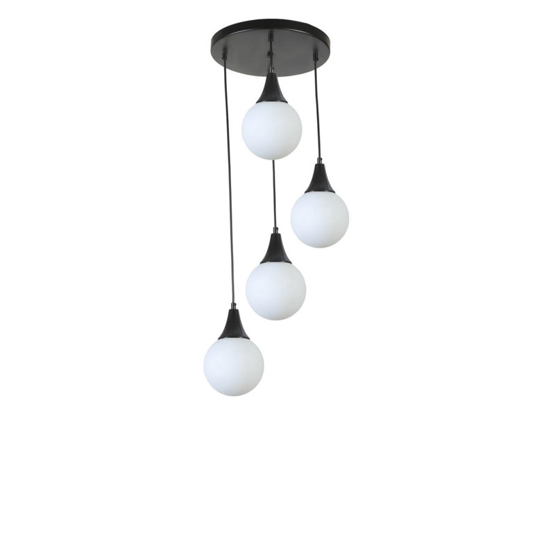 Chandle Chandelier, White/Black