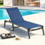Chaise longue pliante en aluminium 1 pièce avec dossier réglable à 5 positions Ajoku-123100334