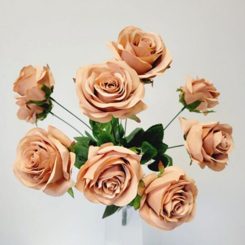 Fleurs de rosier artificielles, Abricot clair