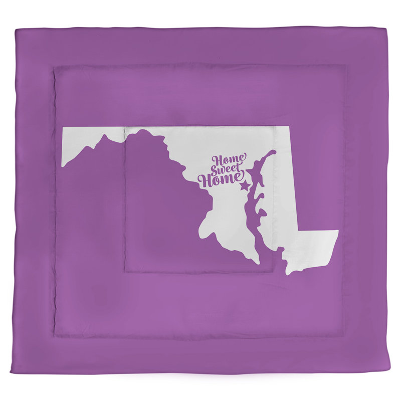 Modern & Contemporary Polyester Percale Comforter, Queen Comforter, Violet