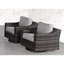 Chaise de patio extérieure pivotante avec coussins - Assise entièrement assemblée et confortable