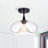Keaon Glass Semi Flush Mount