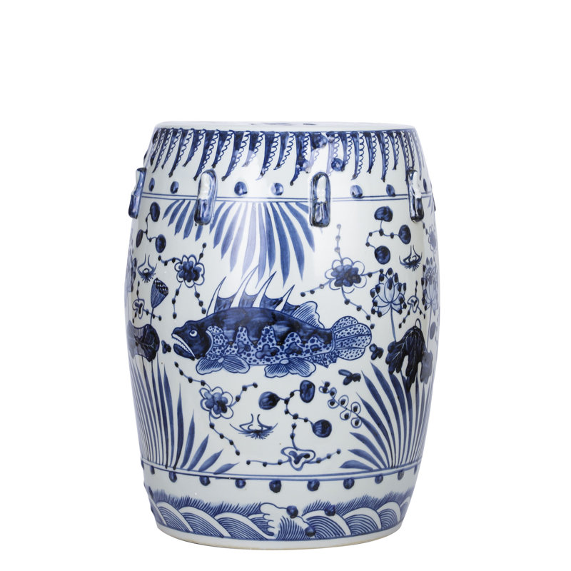 Fish Motif Garden Stool