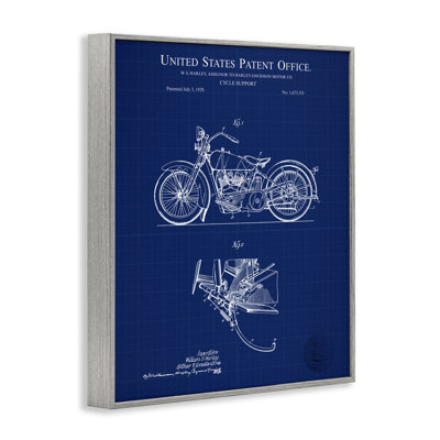 «Cycle Support Blueprint», art de la giclée encadrée par Karl Hronek