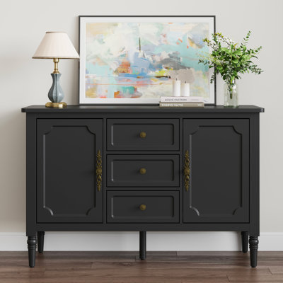 Armoire d'appoint 47 po avec 2 portes et 3 tiroirs Collynns, vert