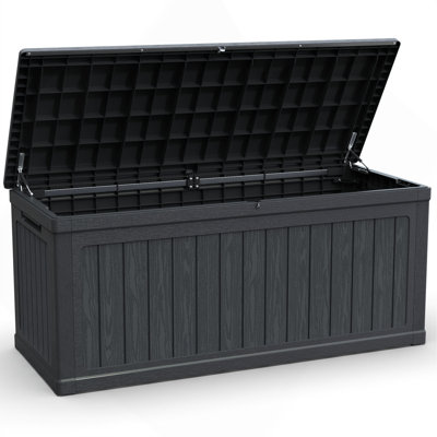 260 Gallon Large Outdoor Storage XXL Deck Box for Patio Furniture, Outdoor Cushions, Garden Tools and Sports/Pools Equipment, Waterproof Resin, Lockab