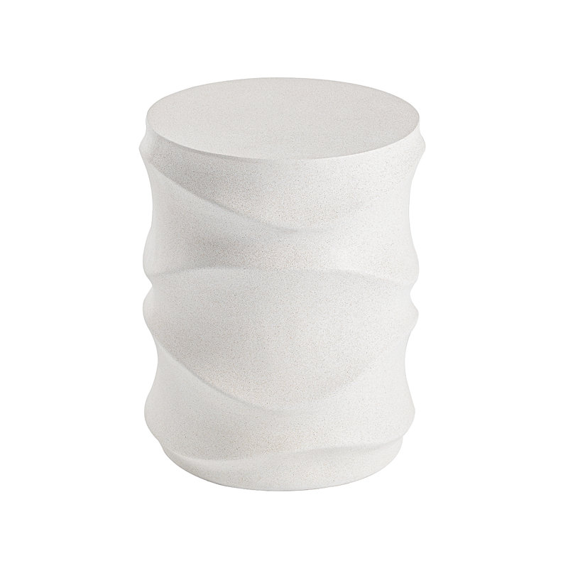 Table d'appoint en béton pour l'extérieur, Blanc, Individual