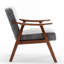 Chaise de style Mid-Century, structure en bois robuste. Rembourrage. Polyvalent pour les espaces de vie. Éponge à oreilles moderne facile à assembler. Convient à la chambre à coucher et à la pièce. À assembler-2093463479