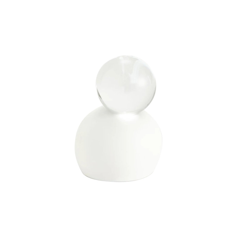 Sculpture Meringue simple avec sphère, H 6,5 po x l 4,5 po x P 4,5 po