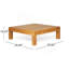 BANC D'ANGLE EN BRAVA AVEC TABLE BASSE BRAVA, ROUGE