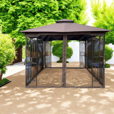 Spacious Canopies & Gazebos(must Include Frame) Steel Double Roof Backyard Gazebo