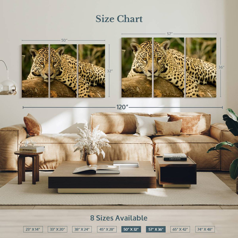 Brampt Intense Jaguar Gaze, 32" H x 50" W