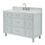 ARIEL Monroe 49 Single Sink Bathroom Vanity with Italian Carrara Marble Top-2128345935-2084886921-2084865759