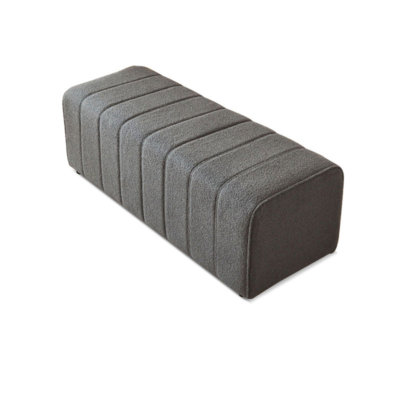  Banc long gris en velours pour chambre à coucher, Gris