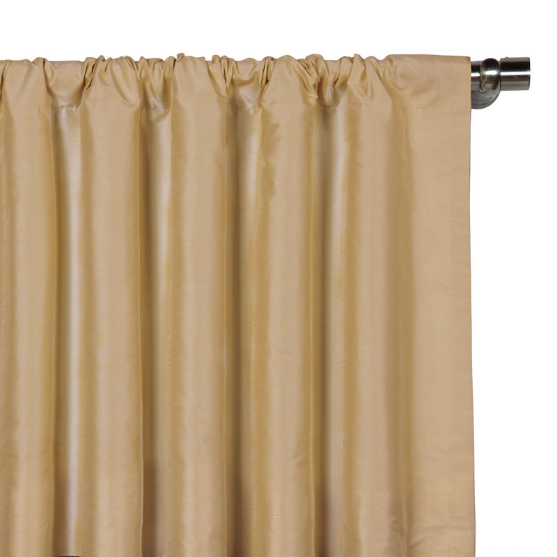 Edris Room Darkening Curtain, Gold, 96" x 108"