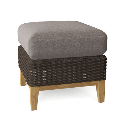 Frances Outdoor Teak Ottoman