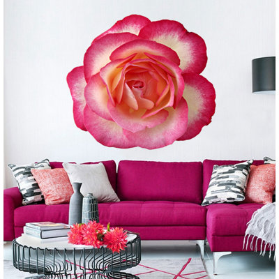 Adhésif décoratif fleur rose