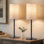 Ensemble de 2 lampes de table 19 po en métal noir classique