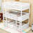Kaio Twin Over Twin Over Twin Wooden Triple Bunk Bed With Ladders And Guardrails-1251423082
