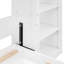 Lit escamotable double pleine grandeur avec tablettes de rangement, armoire peu encombrante pour chambre d'amis, bureau personnel, appartement, blanc