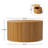 Ansel Lift Top Coffee Table With Storage, Round Solid Wood Coffee Table-343435181