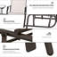 Fauteuils coulissants d'extérieur avec table basse